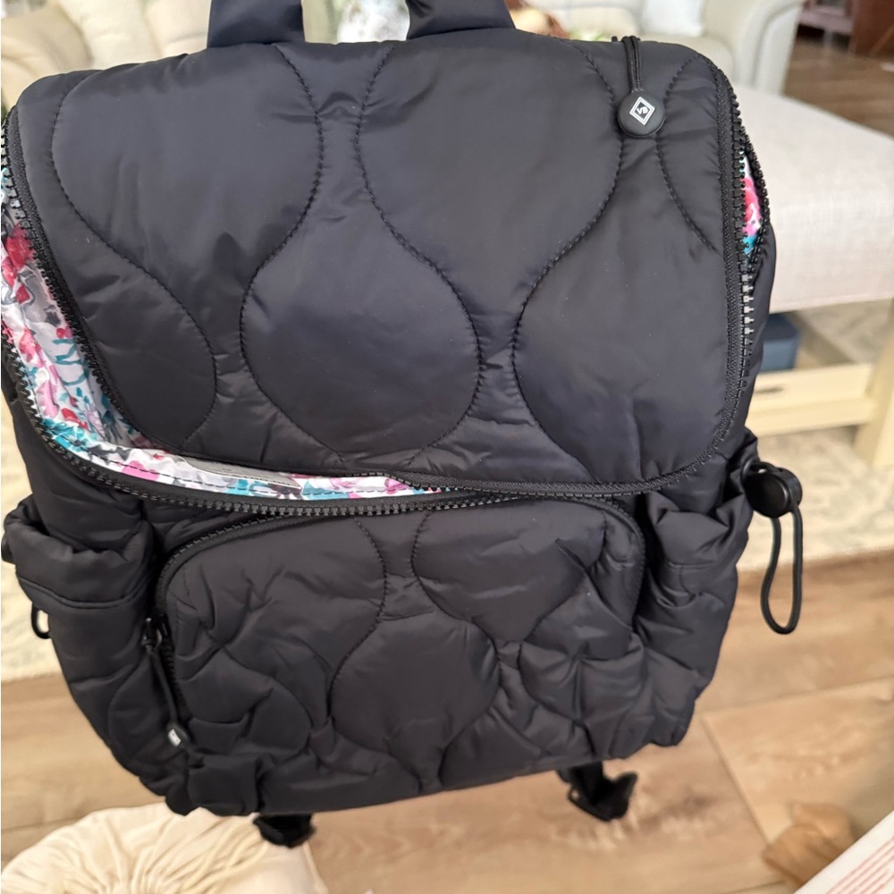 Quilted Black Women's Backpack - Casual Everyday Bag Vera Bradley New